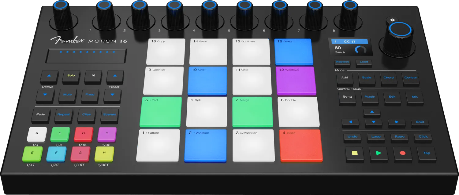 Fender Motion 16 controller MIDI a pad