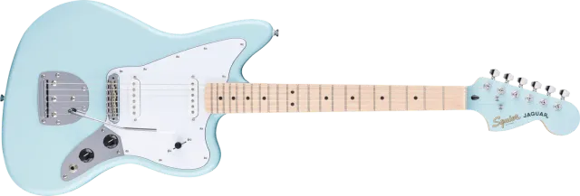 Squier Affinity Jaguar chitarra elettrica Daphne Blue scala corta