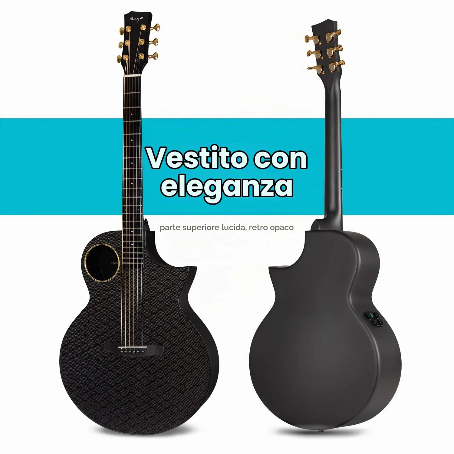 Enya X4 Pro EA-X4E chitarra acustica 41 pollici carbonio