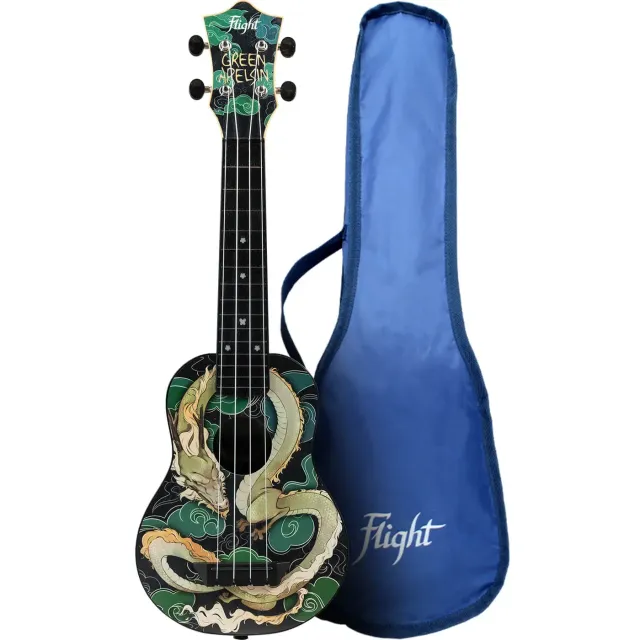 Flight Travel TUS Jade Dragon ukulele soprano plastica