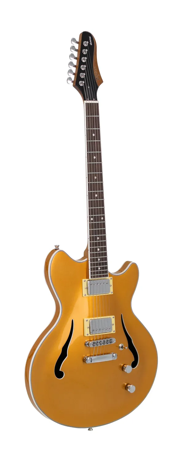 Tagima Classic Ekosonic hollow body Oro humbucker con custodia