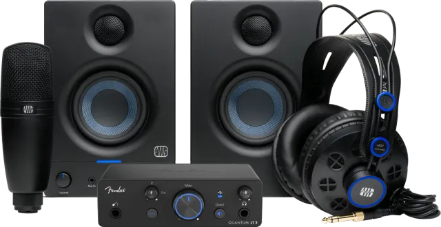Fender Quantum Complete bundle studio interfaccia LT2 nero