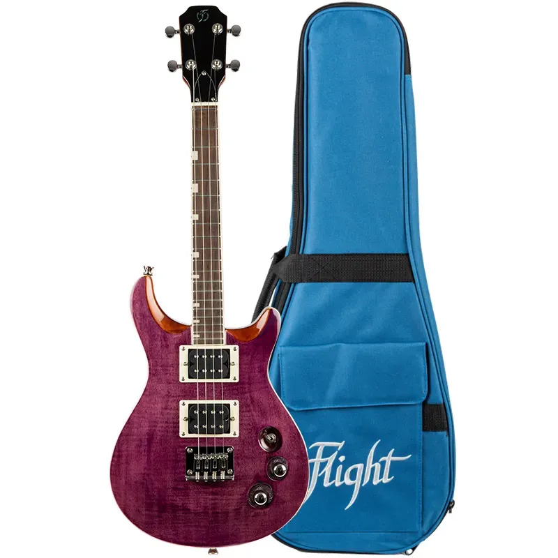 Flight Vanguard ukulele elettrico tenore viola solid body