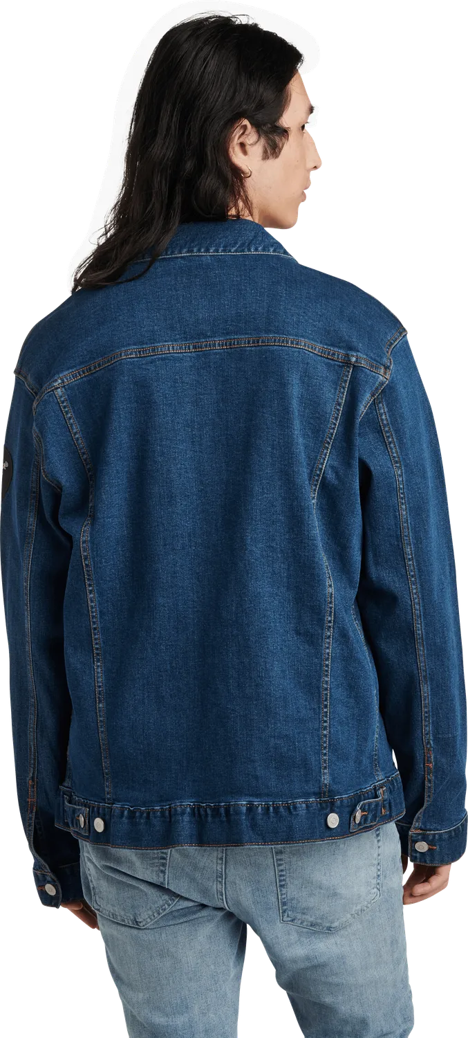 Fender Jean Jacket giubbotto jeans blu patch taglia S