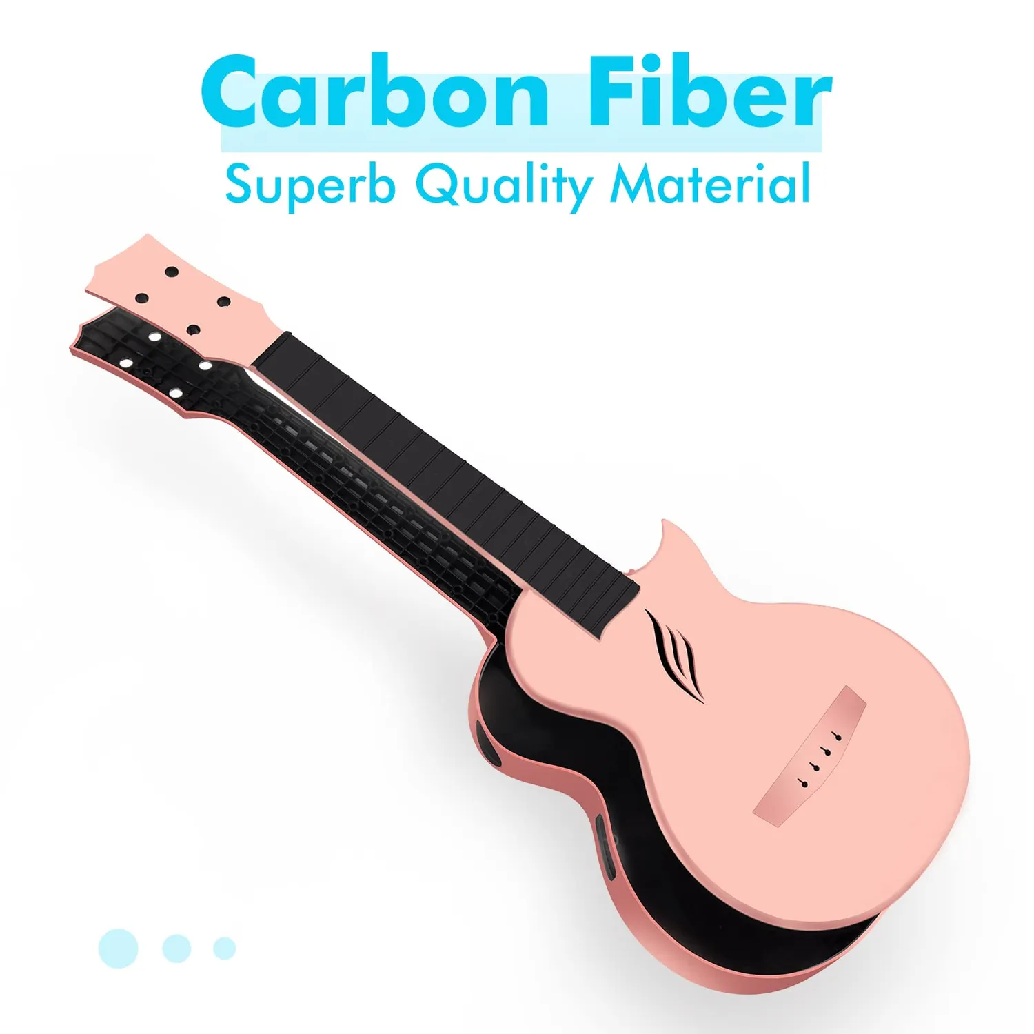 Enya Nova U 23 Ukulele Concerto Elettrico Rosa Kit Carbonio