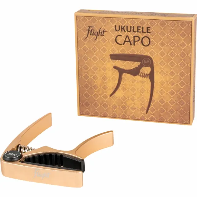 Flight FC-GD capotasto per ukulele oro alluminio