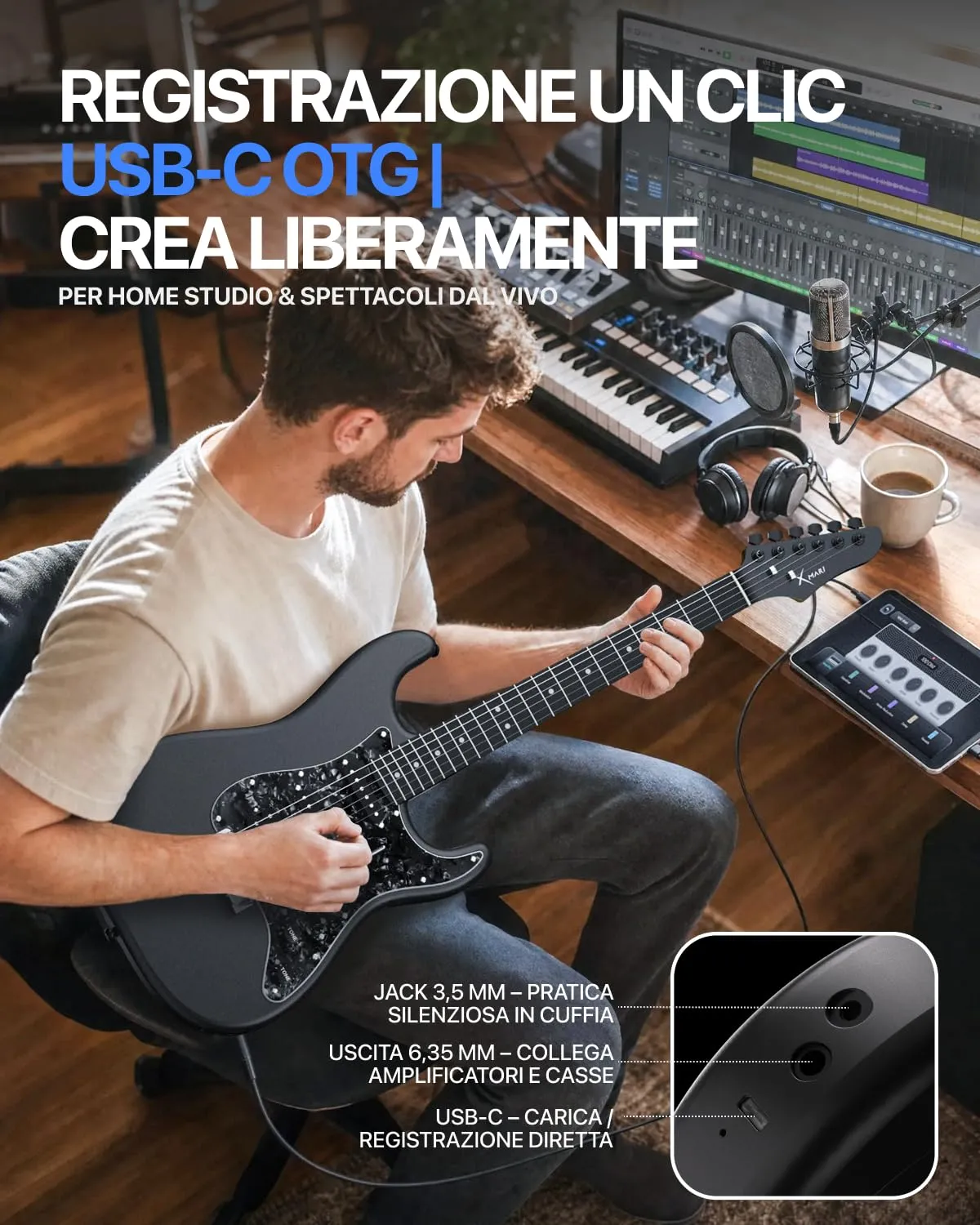 Enya XMARI chitarra elettrica smart 39 pollici kit