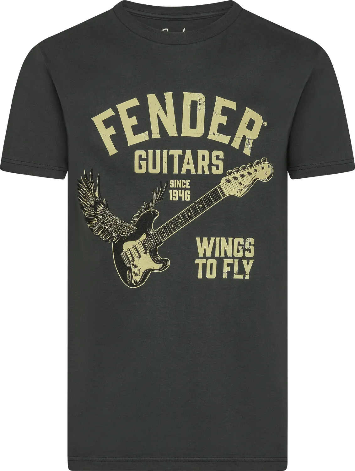 Fender Wings To Fly t-shirt nera Vintage Black