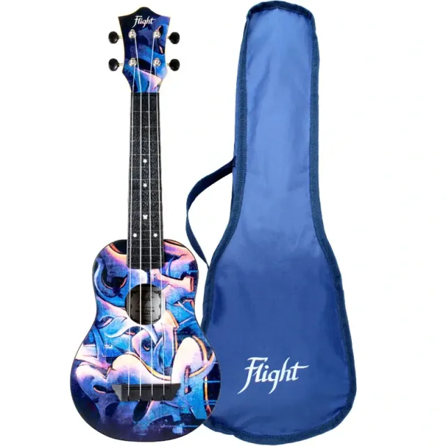 Flight TUS40 Graffiti ukulele soprano da viaggio