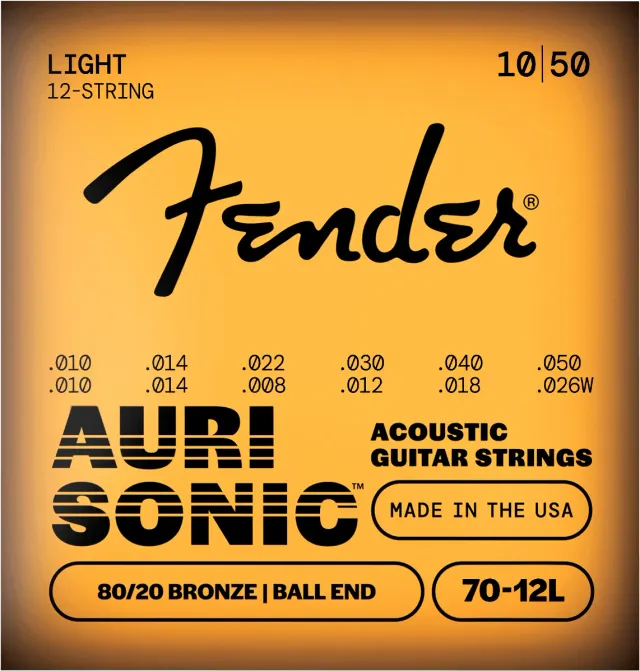Fender AuriSonic 70-12L corde chitarra 12 corde 10-50 bronzo