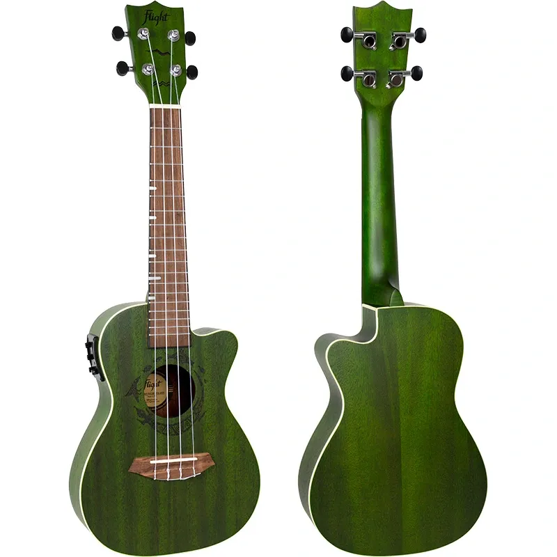 Flight DUC380 CEQ Jade ukulele concerto verde elettrificato