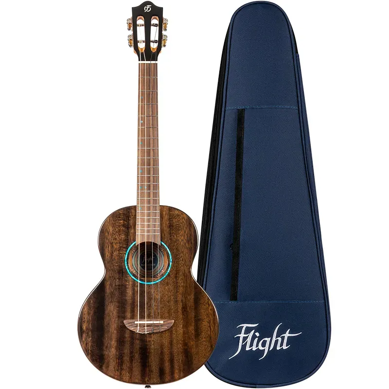 Flight Iris Tinta TBK ukulele baritono nero trasparente