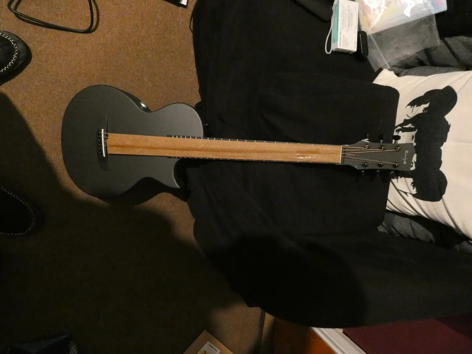 Enya Nova Go SP1 set chitarra acustica 35" nero carbonio