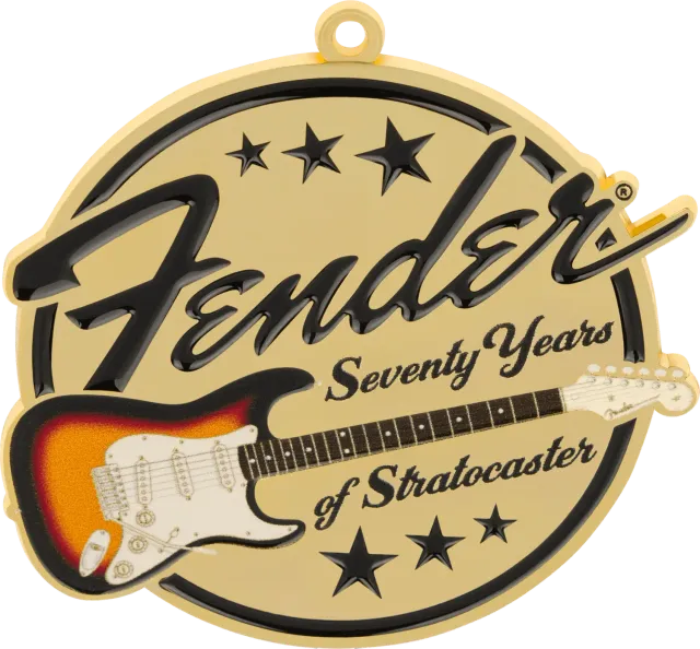Fender Stratocaster 70th Anniversary decorazione natalizia multi