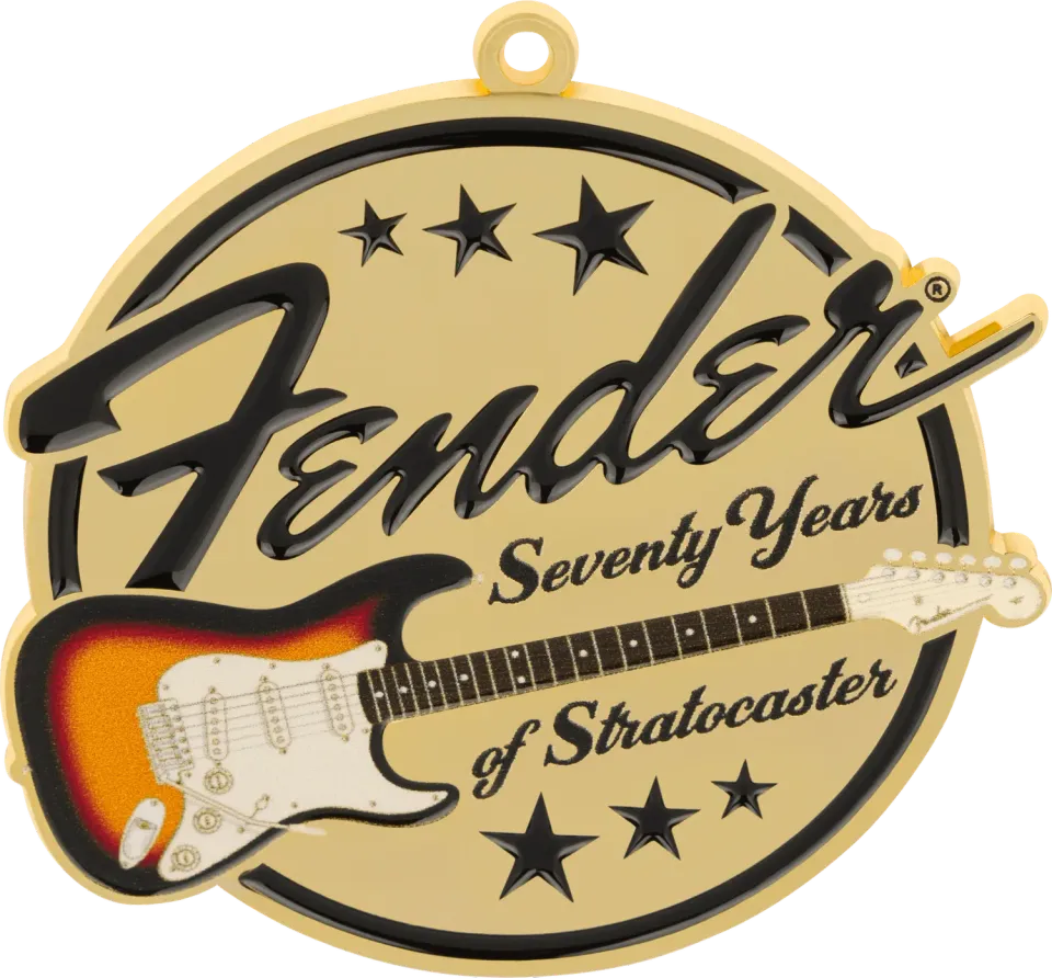Fender Stratocaster 70th Anniversary decorazione natalizia multi