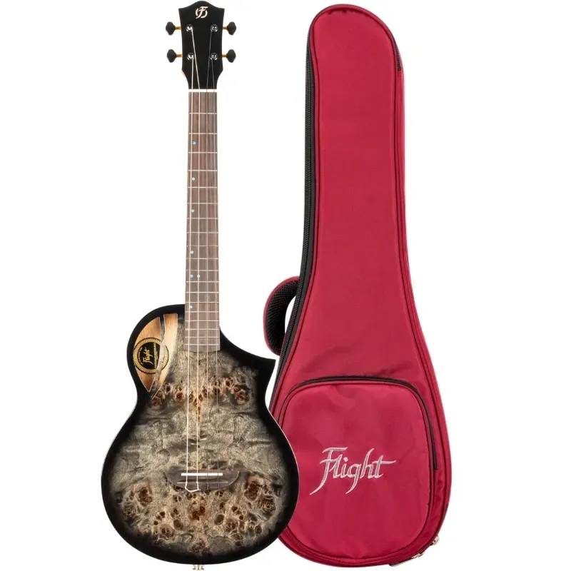 Flight Aviator Galaxy BR CE ukulele baritono elettroacustico top pioppo
