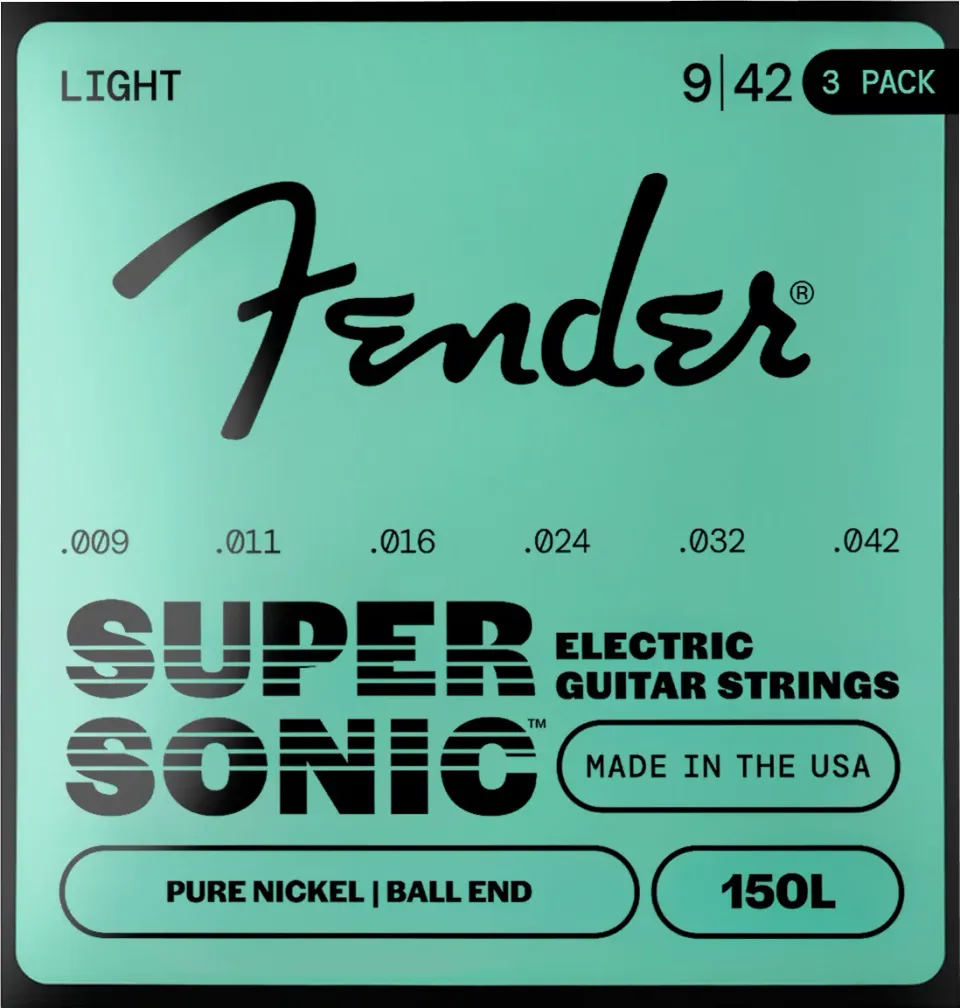 Fender SuperSonic 150 corde chitarra 009-042 3 pack nichel