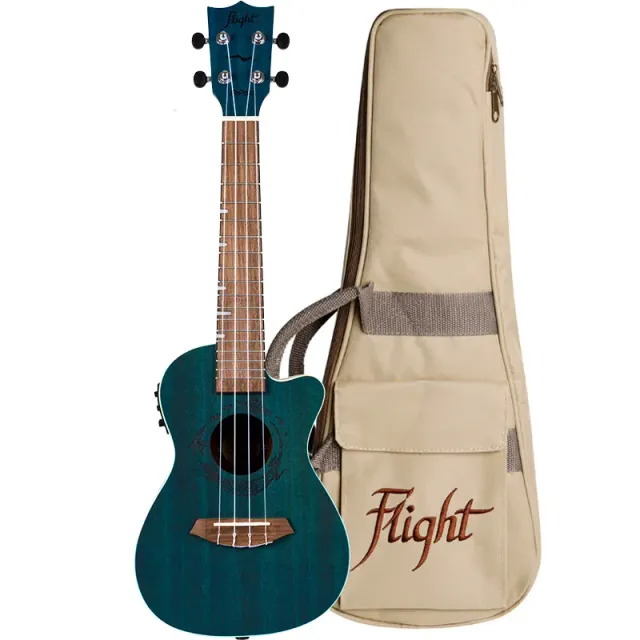 Flight DUC380 CEQ Topaz ukulele concerto elettrificato