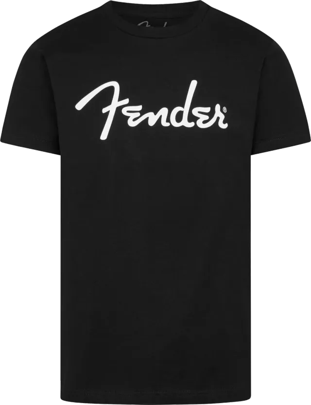 Fender Spaghetti Logo maglietta nera cotone