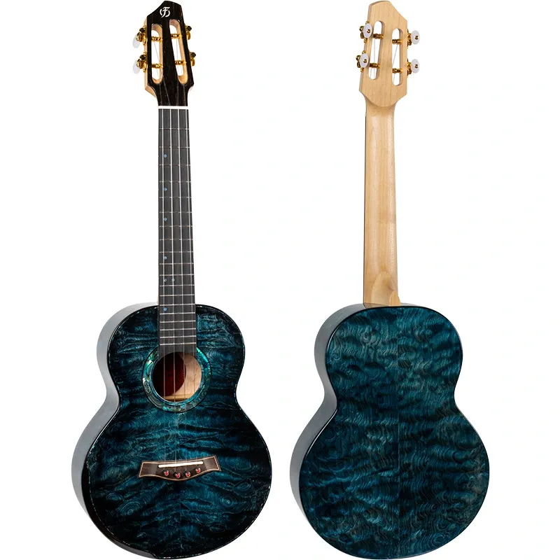 Flight A10 QM Aqua Blue ukulele tenore acero massello