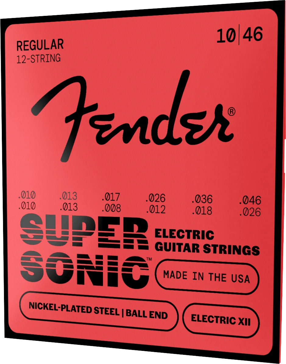Fender SuperSonic 250 Electric XII corde chitarra .010-.046 nichelate