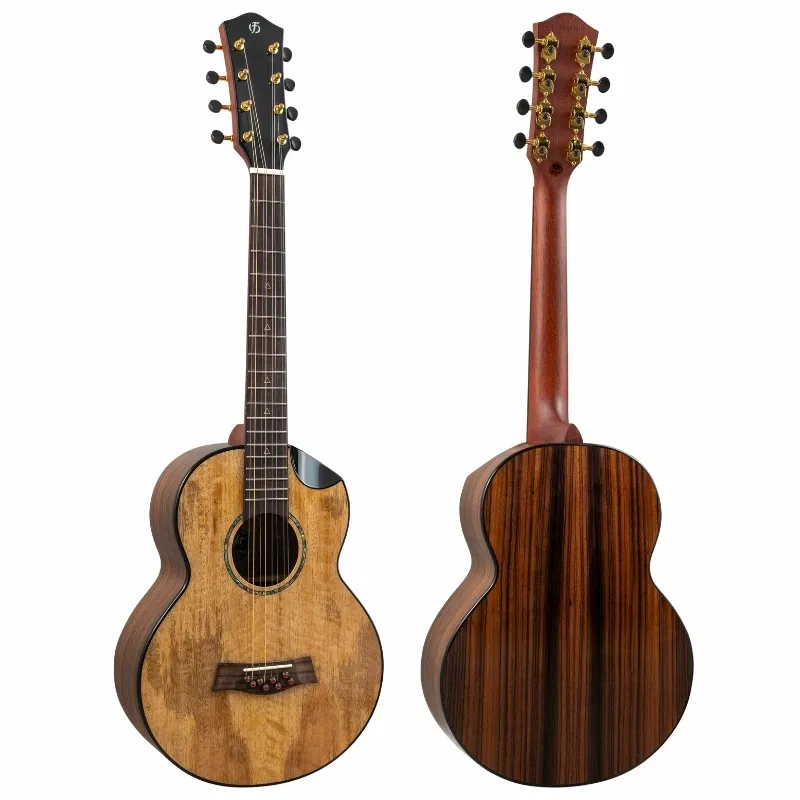 Flight Maia 8 ukulele baritono acciaio elettrificato