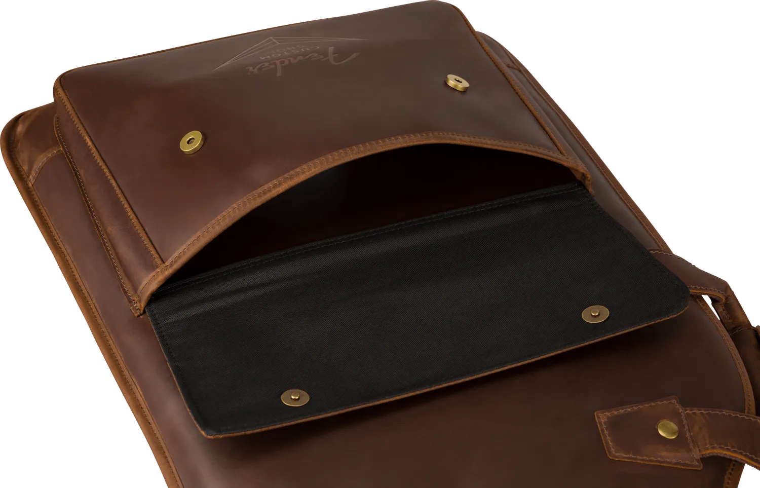 Fender Custom Shop Leather Gig Bag Marrone