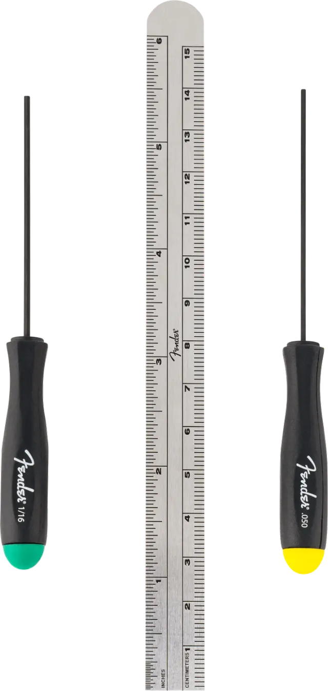 Fender set chiavi righello setup chitarra acciaio 3 pezzi
