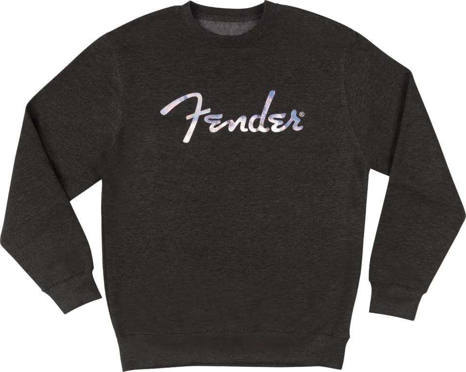 Fender Galaxy Logo felpa girocollo Charcoal Heather cotone