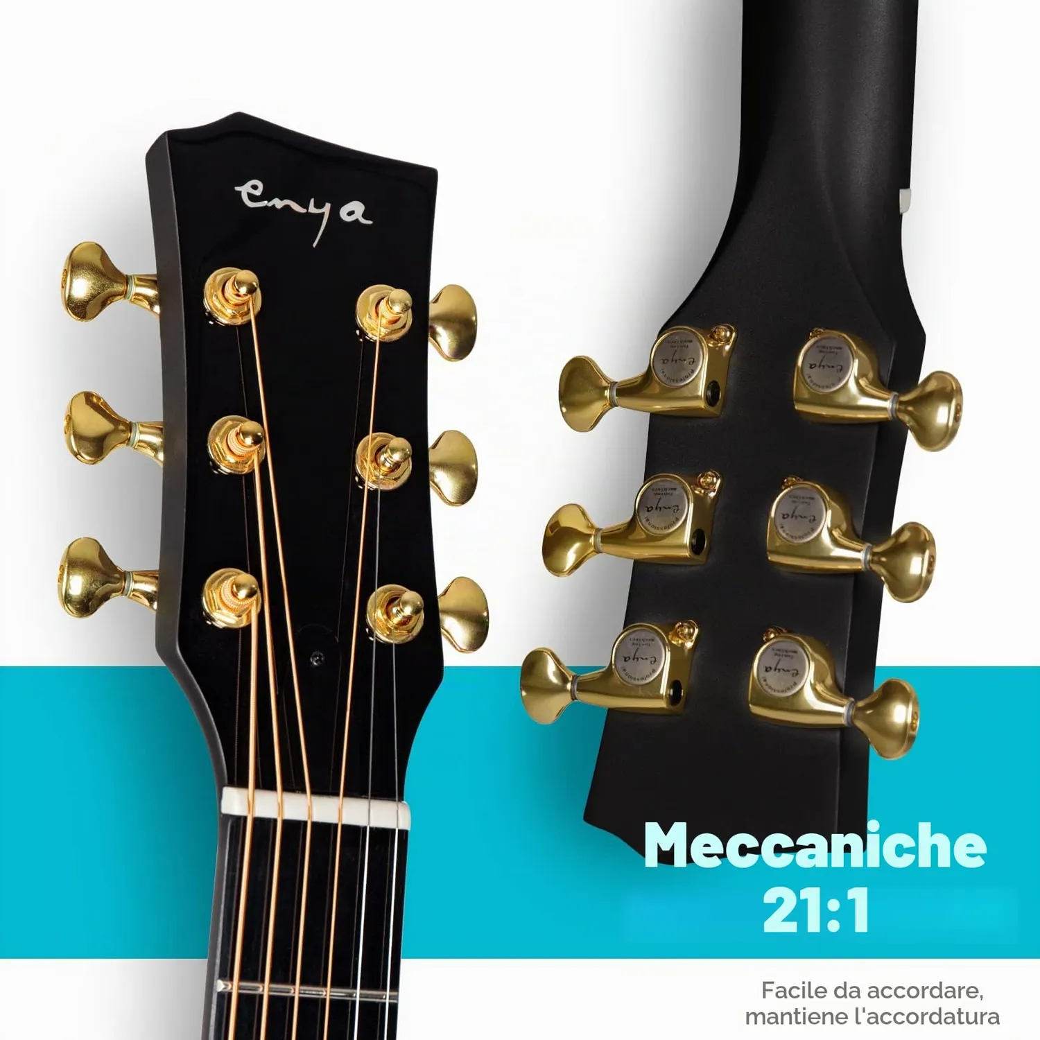 Enya X4 Pro EA-X4E chitarra acustica 41 pollici carbonio