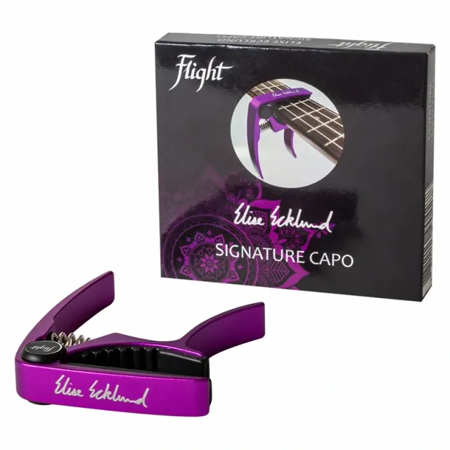 Flight FC-EE Capotasto Ukulele Elise Ecklund Nero