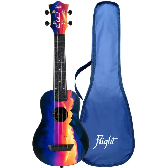 Flight TUS-EE Sunset ukulele soprano da viaggio Elise Ecklund