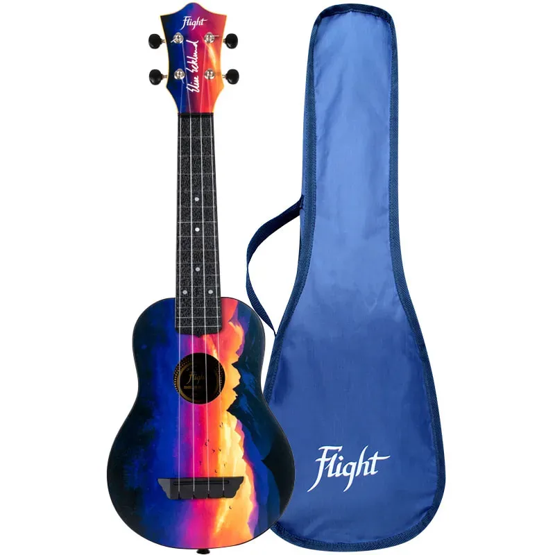 Flight TUS-EE Sunset ukulele soprano da viaggio Elise Ecklund