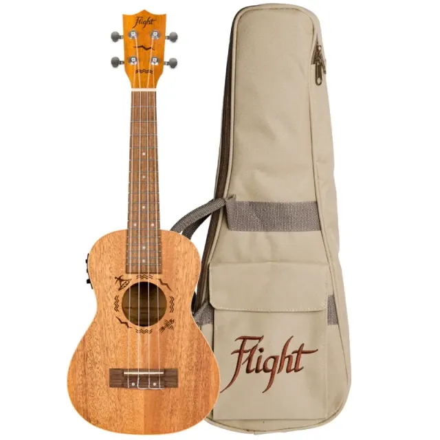 Flight DUC323 EQ ukulele concerto mogano elettroacustico
