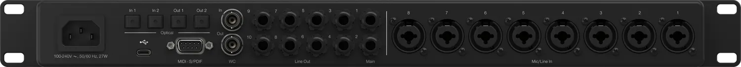 Fender Quantum HD 8 scheda audio USB-C nera 26x30