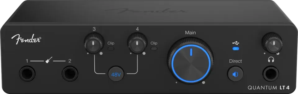 Fender Quantum LT 4 interfaccia audio USB-C 2 preamp