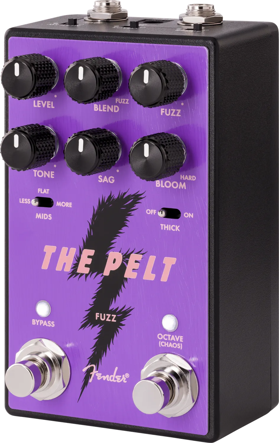 Fender Pelt V2 pedale fuzz viola silicon con octave e blend