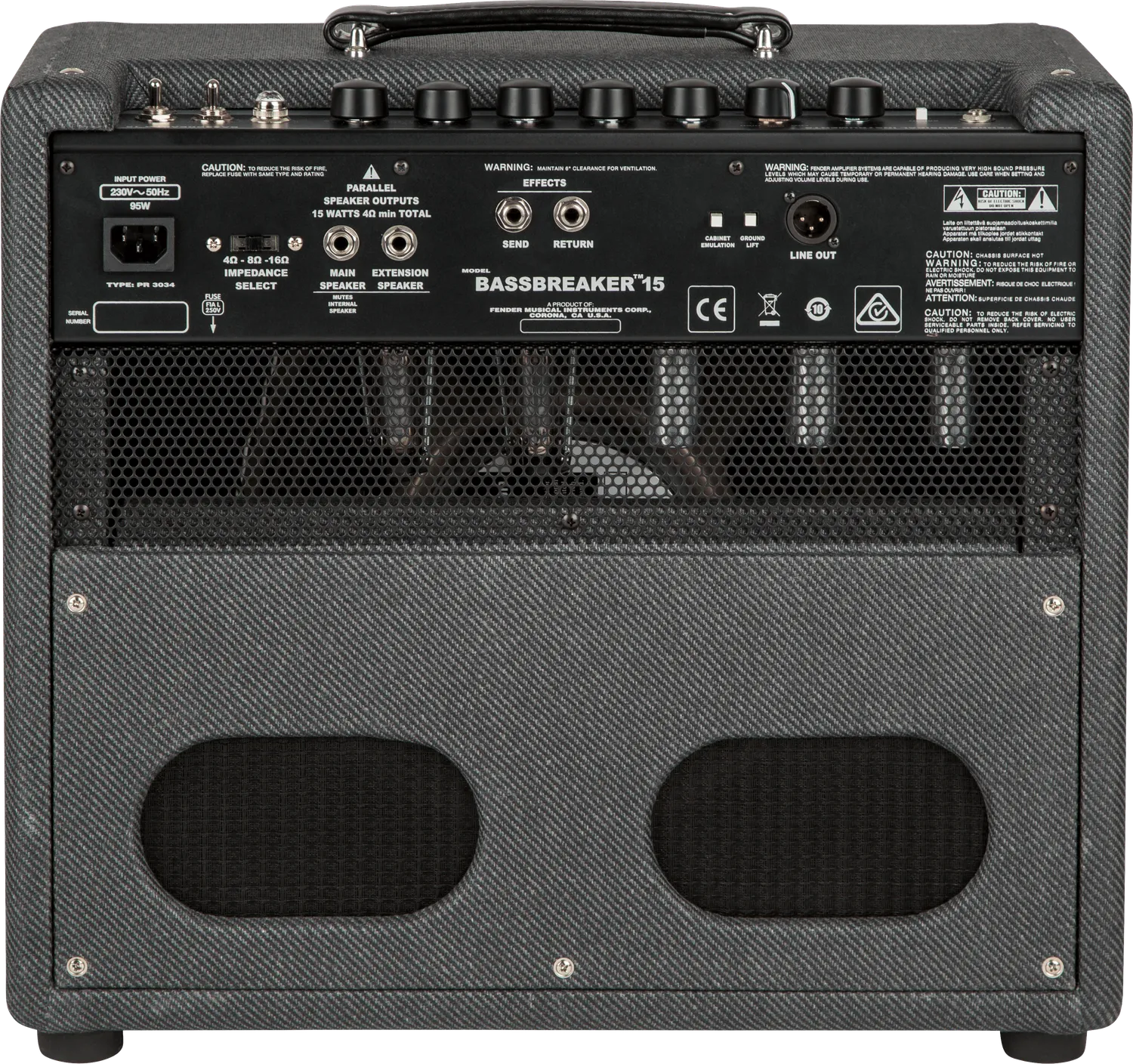 Fender Bassbreaker 15 amplificatore Gray Tweed
