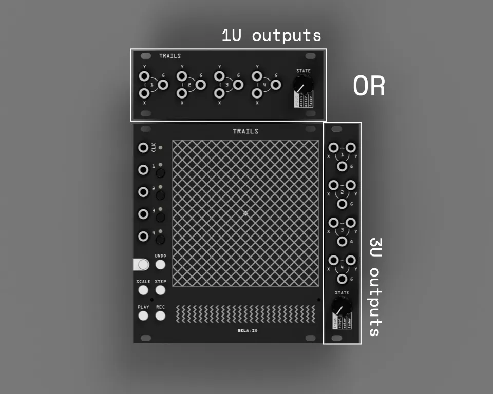 Bela Trails modulo eurorack touch recorder 4 canali