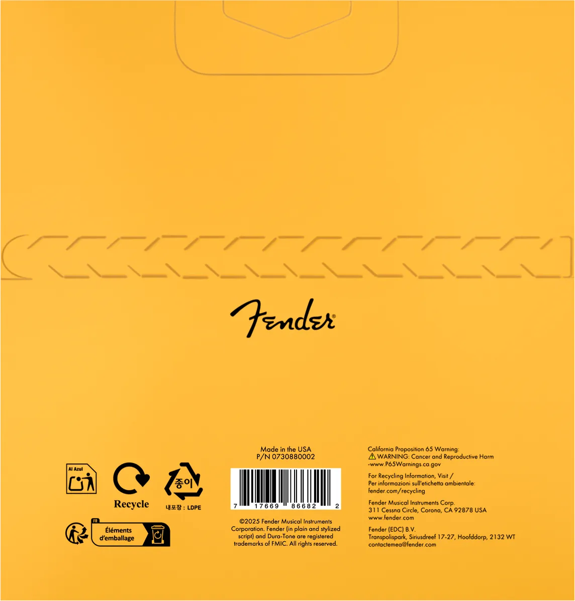 Fender Dura-Tone 880 corde chitarra acustica bronzo 012-052