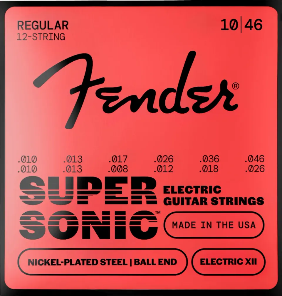 Fender SuperSonic 250 Electric XII corde chitarra .010-.046 nichelate