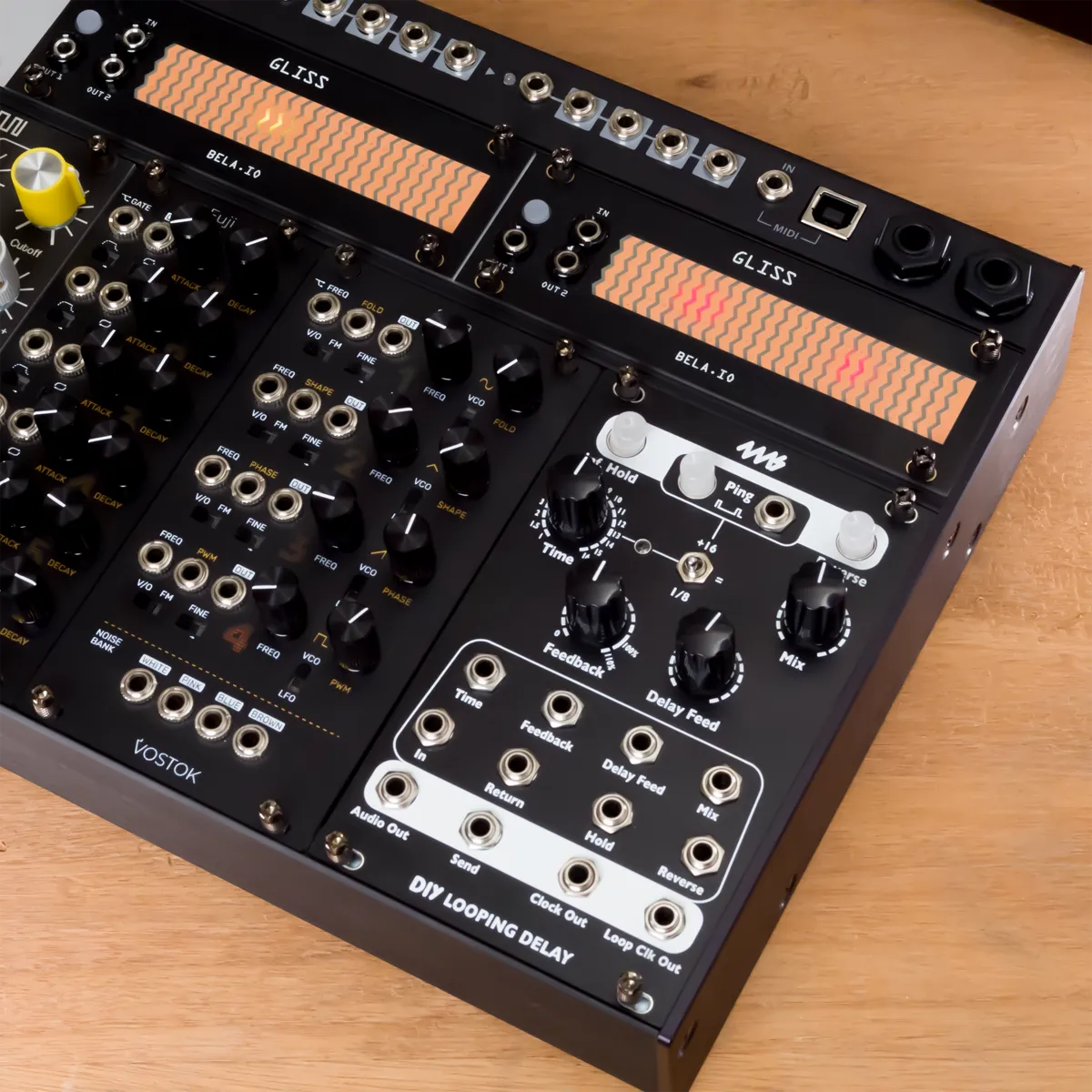 Bela Gliss 1U modulo Eurorack touch registrabile 24HP