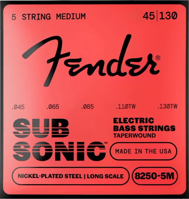 Fender SubSonic 8250 corde basso 5 corde 045-130 taper