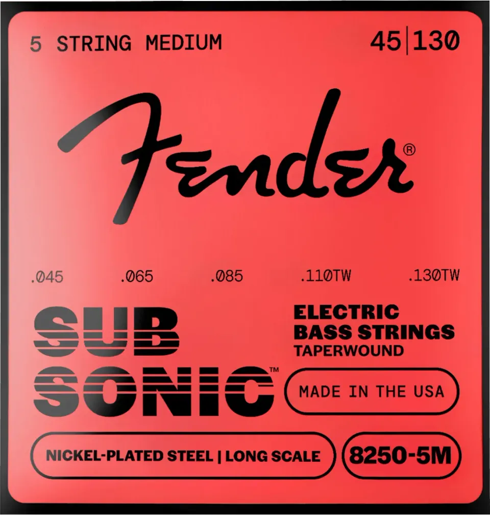 Fender SubSonic 8250 corde basso 5 corde 045-130 taper