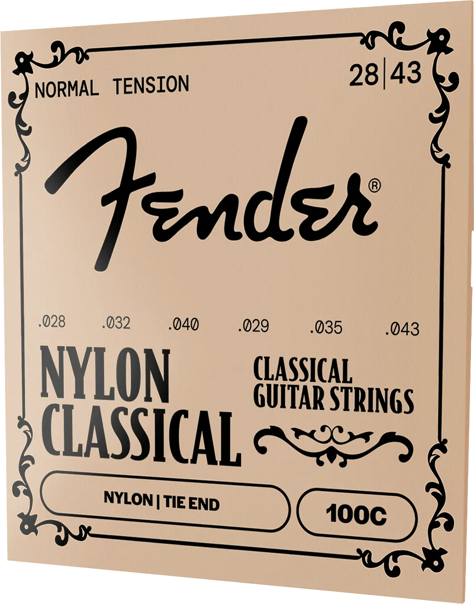 Fender 100C corde chitarra classica tie-end 028-043 nylon
