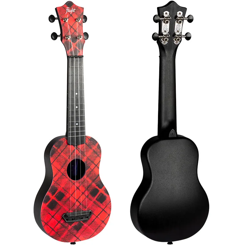 Flight UTS-40 Plaid ukulele soprano ultra travel leggero