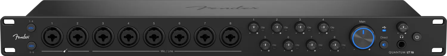 Fender Quantum LT 16 interfaccia audio USB-C 75 dB nera EU
