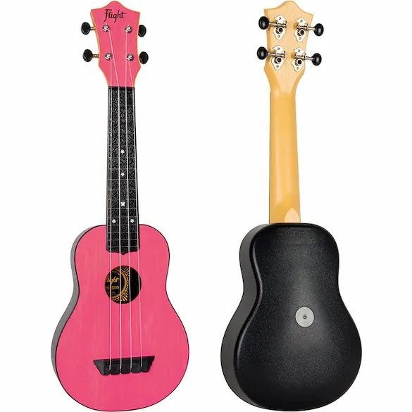 Flight TUS35 Pink ukulele soprano da viaggio rosa plastica