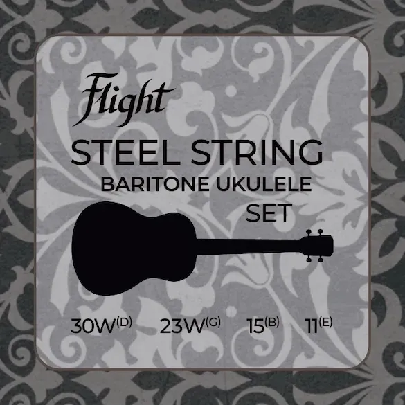 Flight FBSS-200 corde ukulele baritono acciaio