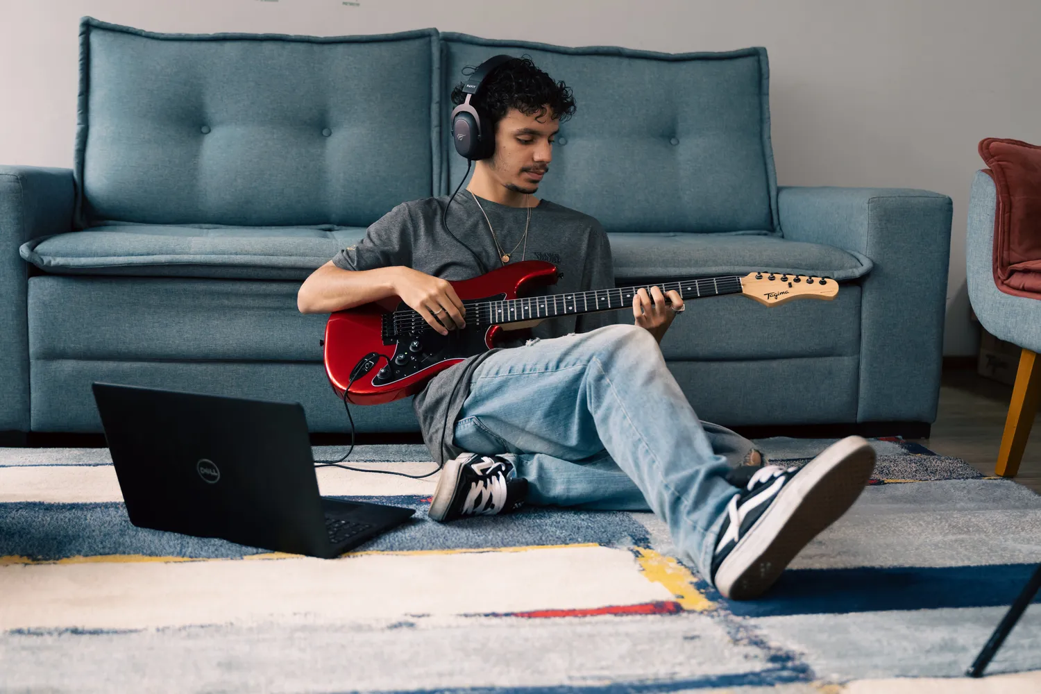 Tagima Smart Sixmart chitarra elettrica Candy Apple con effetti